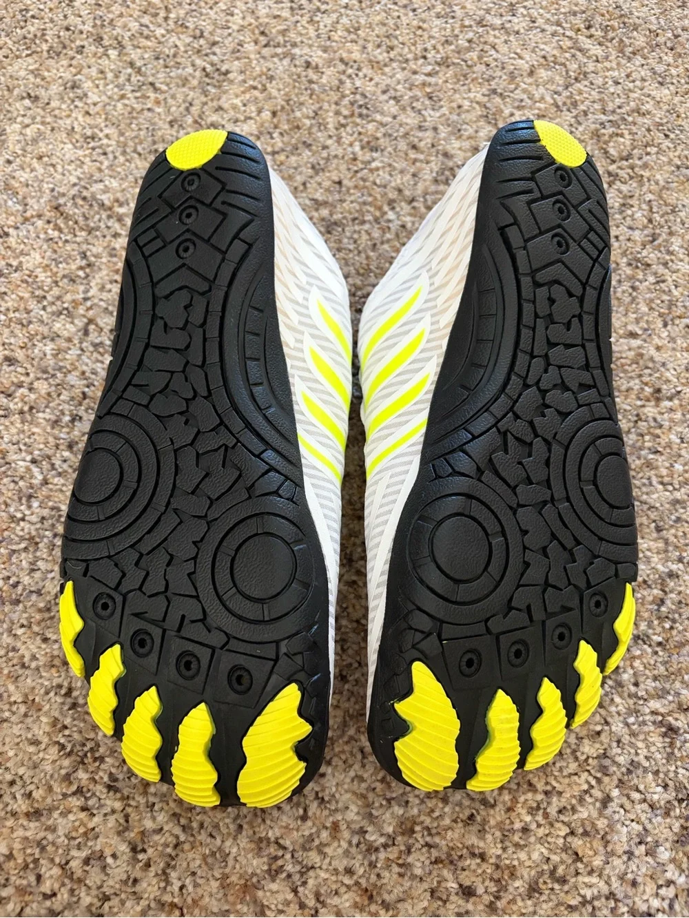 White & Neon Yellow Lace-Free Watersport shoes
